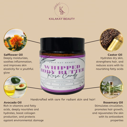 Whipped Body Butter- Rose Candy